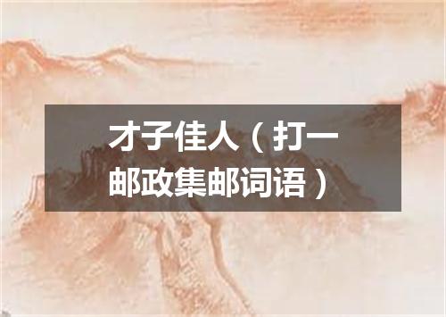 才子佳人（打一邮政集邮词语）