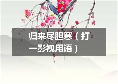 归来尽胆寒（打一影视用语）