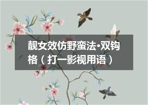 靓女效仿野蛮法·双钩格（打一影视用语）
