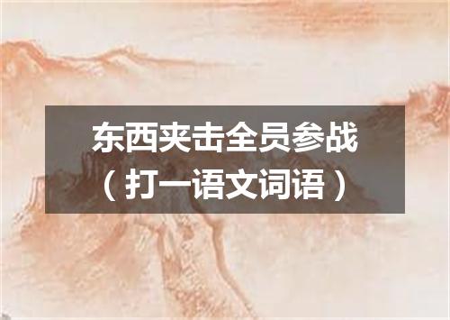 东西夹击全员参战（打一语文词语）
