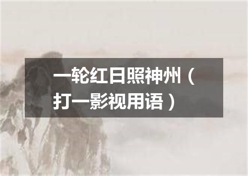 一轮红日照神州（打一影视用语）