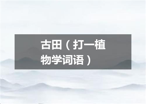 古田（打一植物学词语）