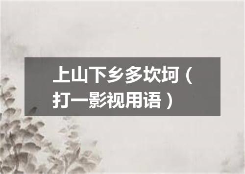 上山下乡多坎坷（打一影视用语）