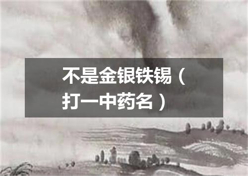 不是金银铁锡（打一中药名）