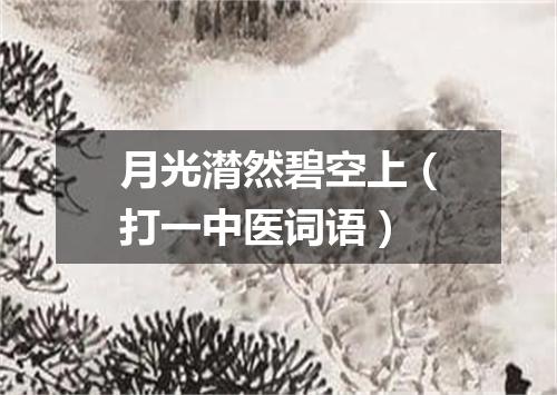 月光潸然碧空上（打一中医词语）