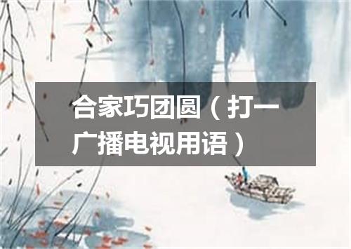 合家巧团圆（打一广播电视用语）