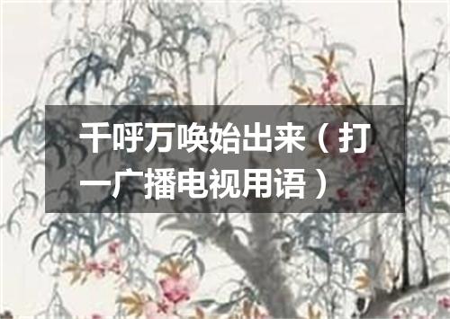千呼万唤始出来（打一广播电视用语）