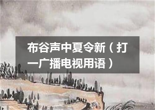 布谷声中夏令新（打一广播电视用语）