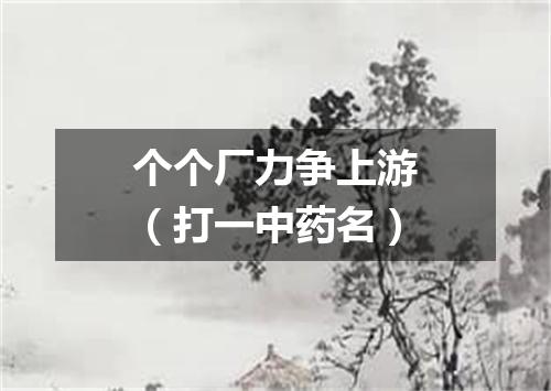 个个厂力争上游（打一中药名）