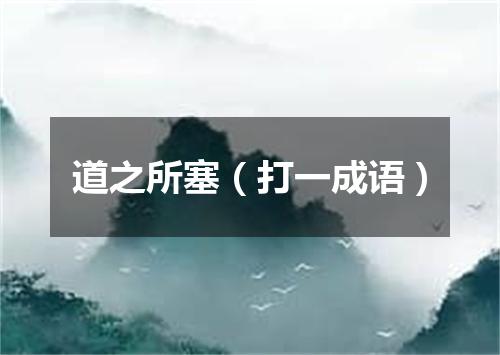 道之所塞（打一成语）