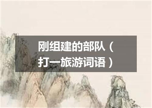 刚组建的部队（打一旅游词语）