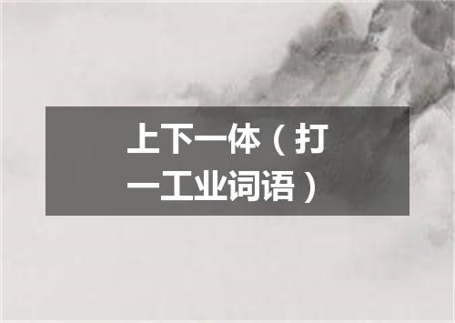 上下一体（打一工业词语）