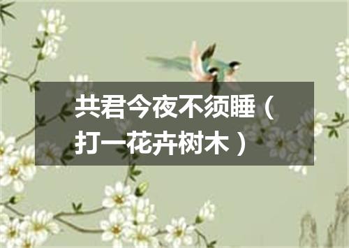 共君今夜不须睡（打一花卉树木）
