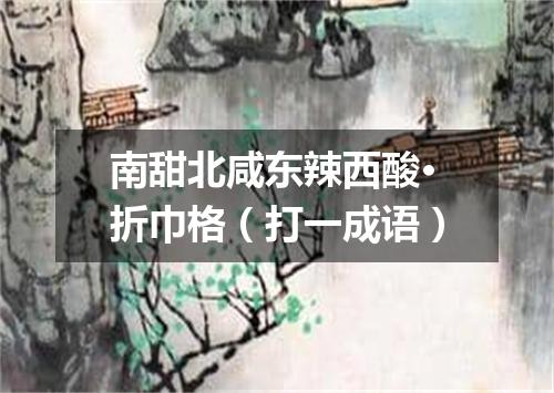 南甜北咸东辣西酸·折巾格（打一成语）