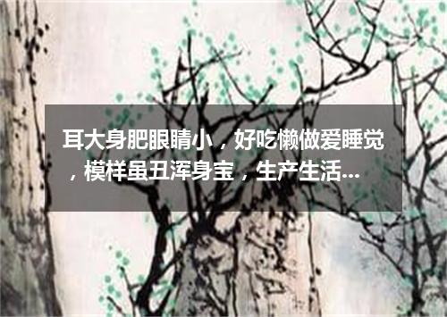 耳大身肥眼睛小，好吃懒做爱睡觉，模样虽丑浑身宝，生产生活不可少。（打一动物）