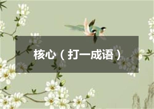 核心（打一成语）