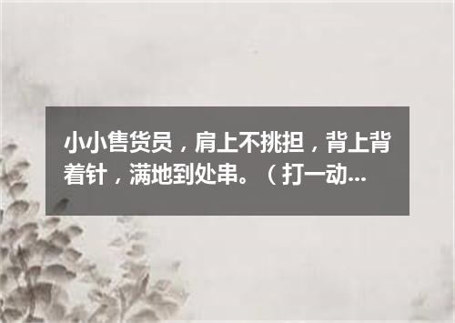 小小售货员，肩上不挑担，背上背着针，满地到处串。（打一动物）
