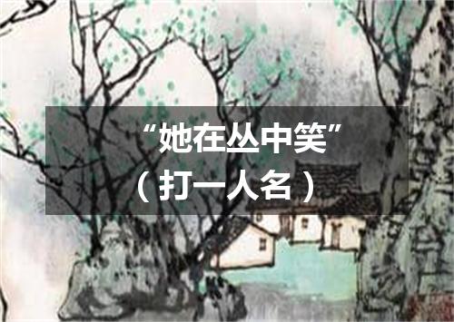 “她在丛中笑”（打一人名）