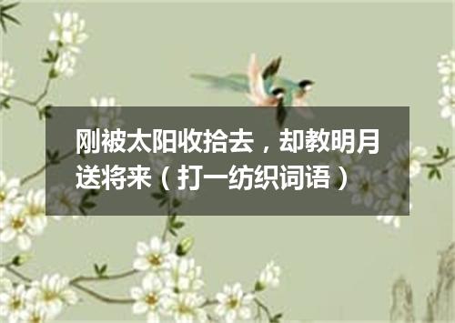 刚被太阳收拾去，却教明月送将来（打一纺织词语）