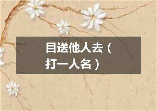目送他人去（打一人名）