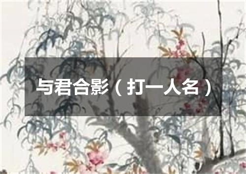 与君合影（打一人名）