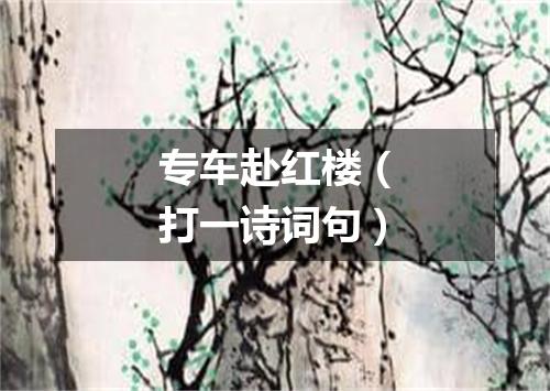 专车赴红楼（打一诗词句）