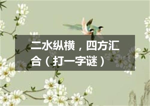 二水纵横，四方汇合（打一字谜）