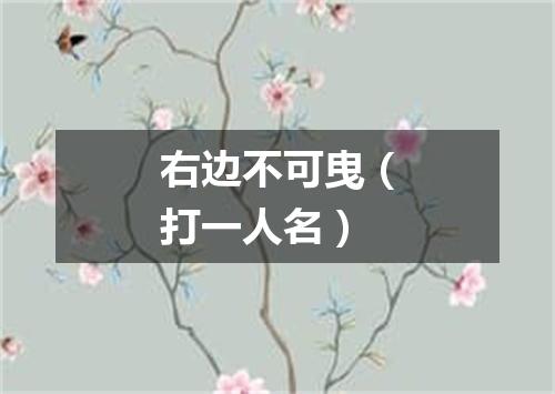 右边不可曳（打一人名）
