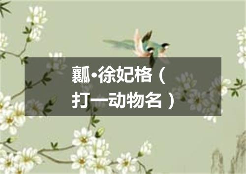 瓤·徐妃格（打一动物名）