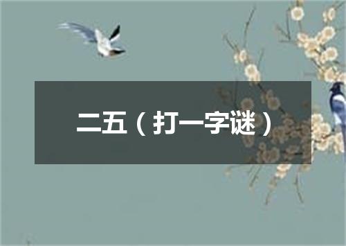 二五（打一字谜）