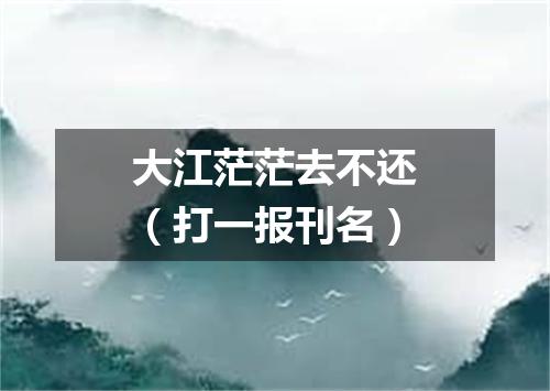 大江茫茫去不还（打一报刊名）