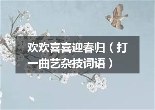 欢欢喜喜迎春归（打一曲艺杂技词语）