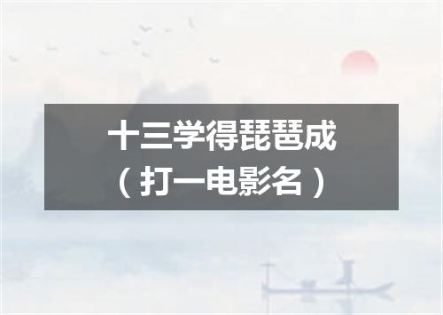 十三学得琵琶成（打一电影名）