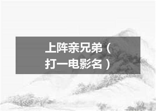 上阵亲兄弟（打一电影名）
