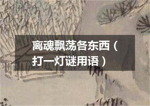 离魂飘荡各东西（打一灯谜用语）