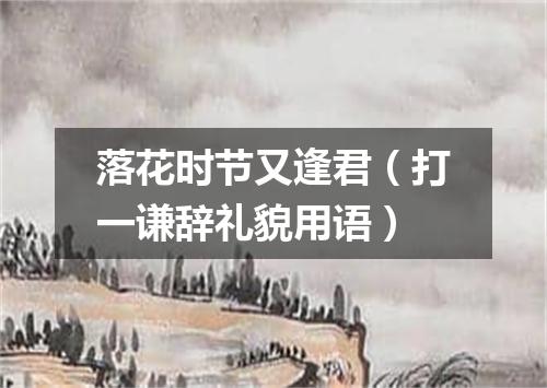 落花时节又逢君（打一谦辞礼貌用语）