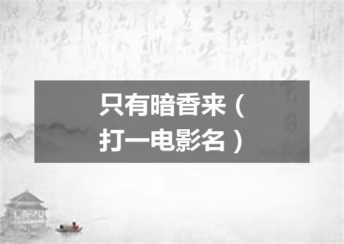 只有暗香来（打一电影名）