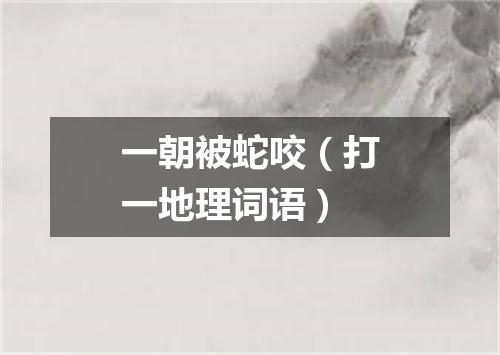 一朝被蛇咬（打一地理词语）