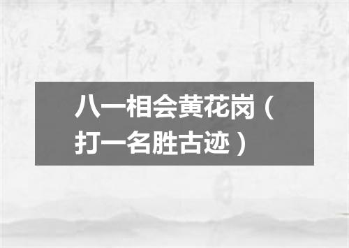 八一相会黄花岗（打一名胜古迹）