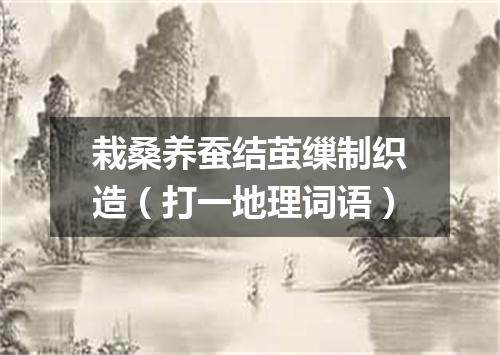 栽桑养蚕结茧缫制织造（打一地理词语）
