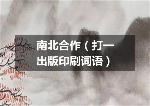 南北合作（打一出版印刷词语）