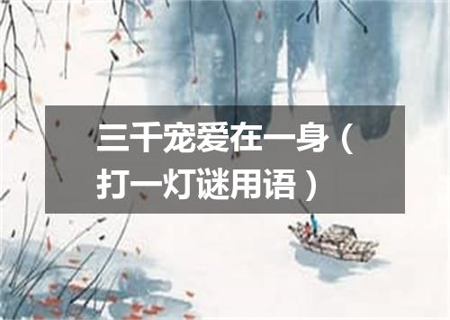 三千宠爱在一身（打一灯谜用语）