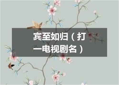 宾至如归（打一电视剧名）