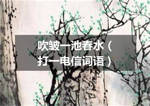 吹皱一池春水（打一电信词语）