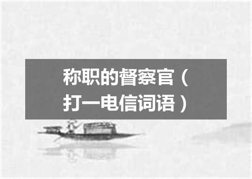 称职的督察官（打一电信词语）