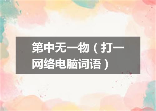 第中无一物（打一网络电脑词语）