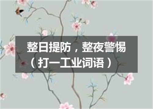 整日提防，整夜警惕（打一工业词语）
