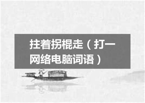 拄着拐棍走（打一网络电脑词语）
