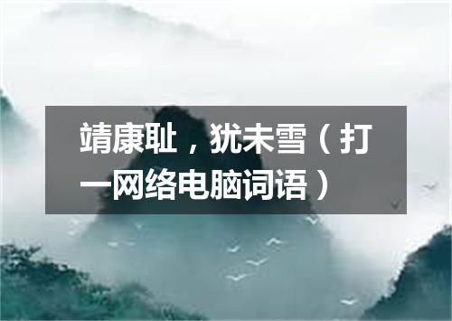 靖康耻，犹未雪（打一网络电脑词语）