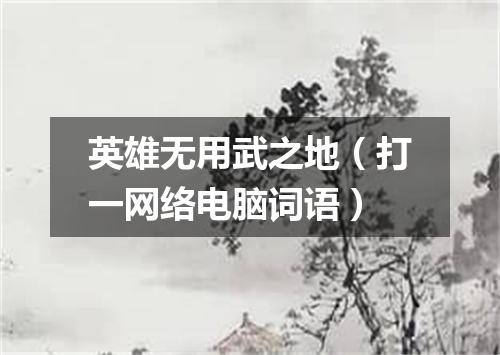 英雄无用武之地（打一网络电脑词语）